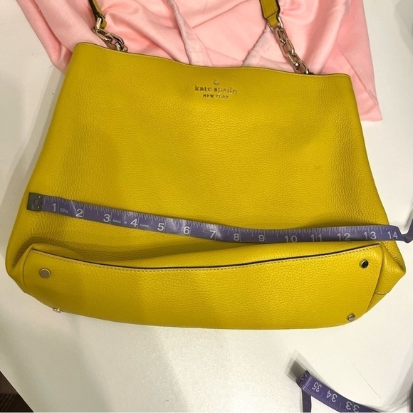 Kate Spade Aubrey chain shoulder bag in chartreuse - Picture 6 of 11